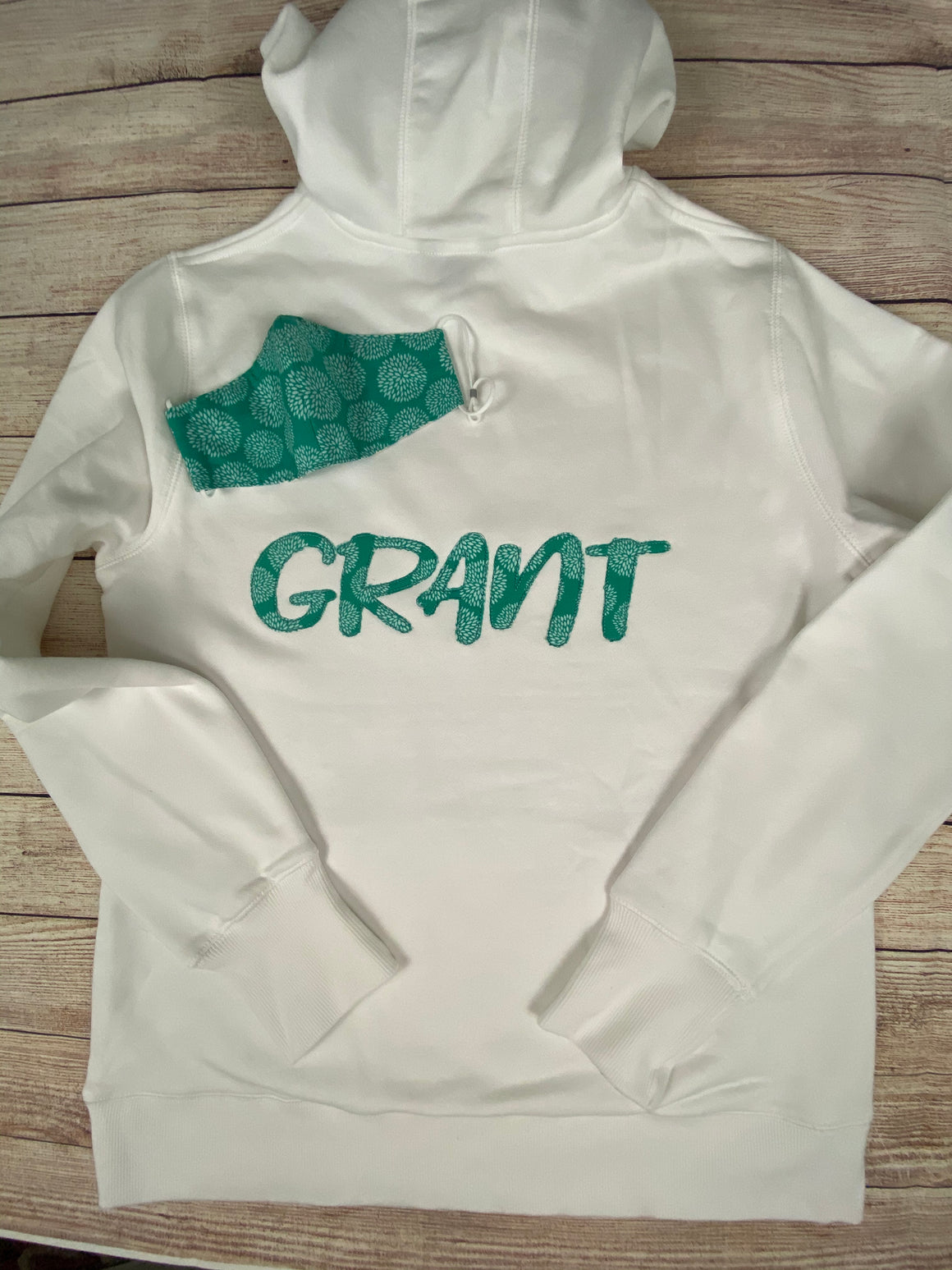 Personalized Hoodie and Matching Mask Sweatshirt Combo Monogram