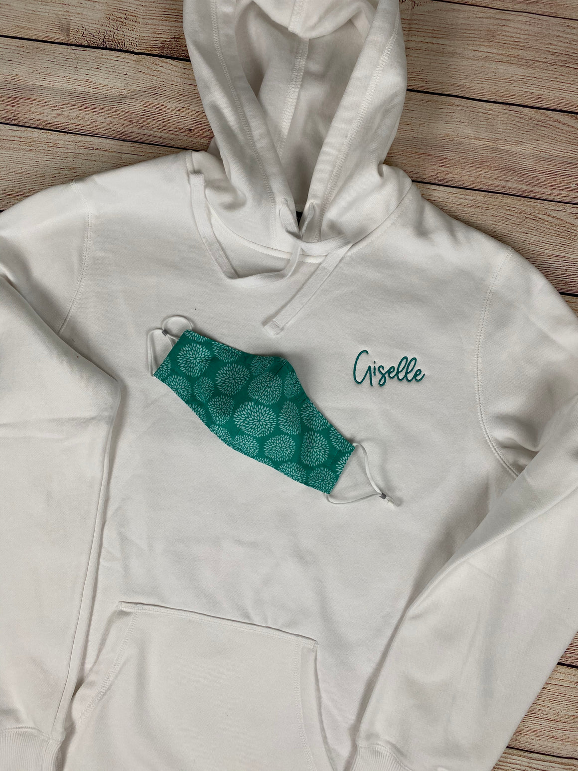 Personalized Hoodie and Matching Mask Sweatshirt Combo Monogram