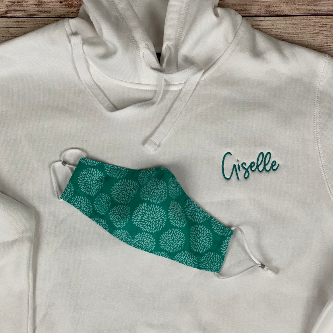Personalized Hoodie and Matching Mask Sweatshirt Combo Monogram