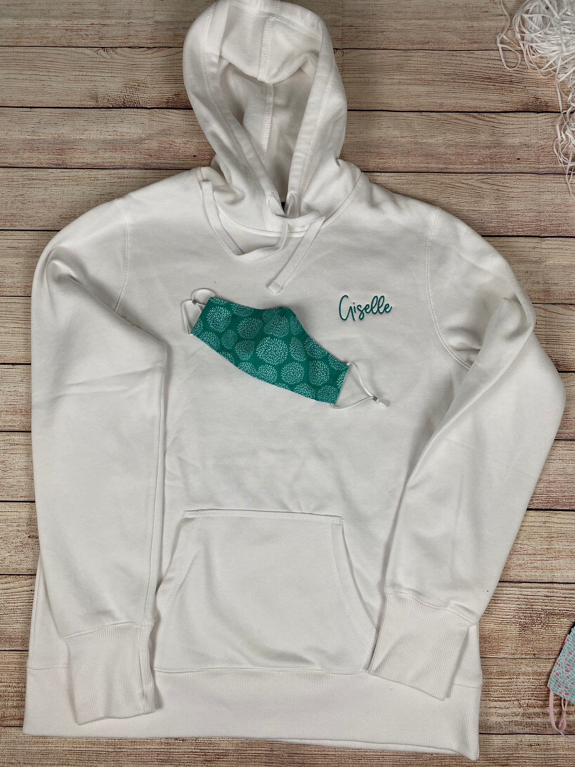 Personalized Hoodie and Matching Mask Sweatshirt Combo Monogram
