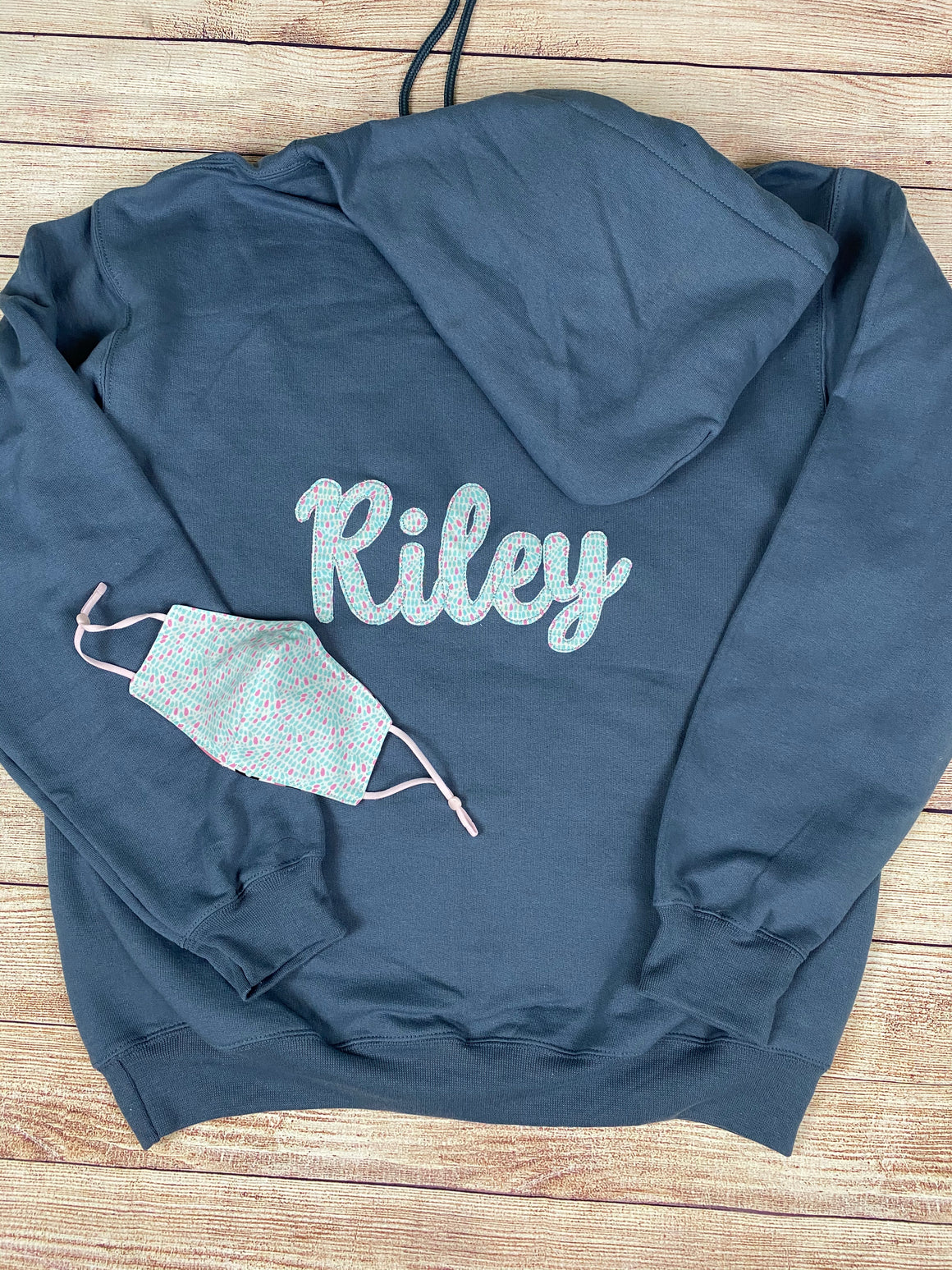 Personalized Hoodie and Matching Mask Sweatshirt Combo Monogram