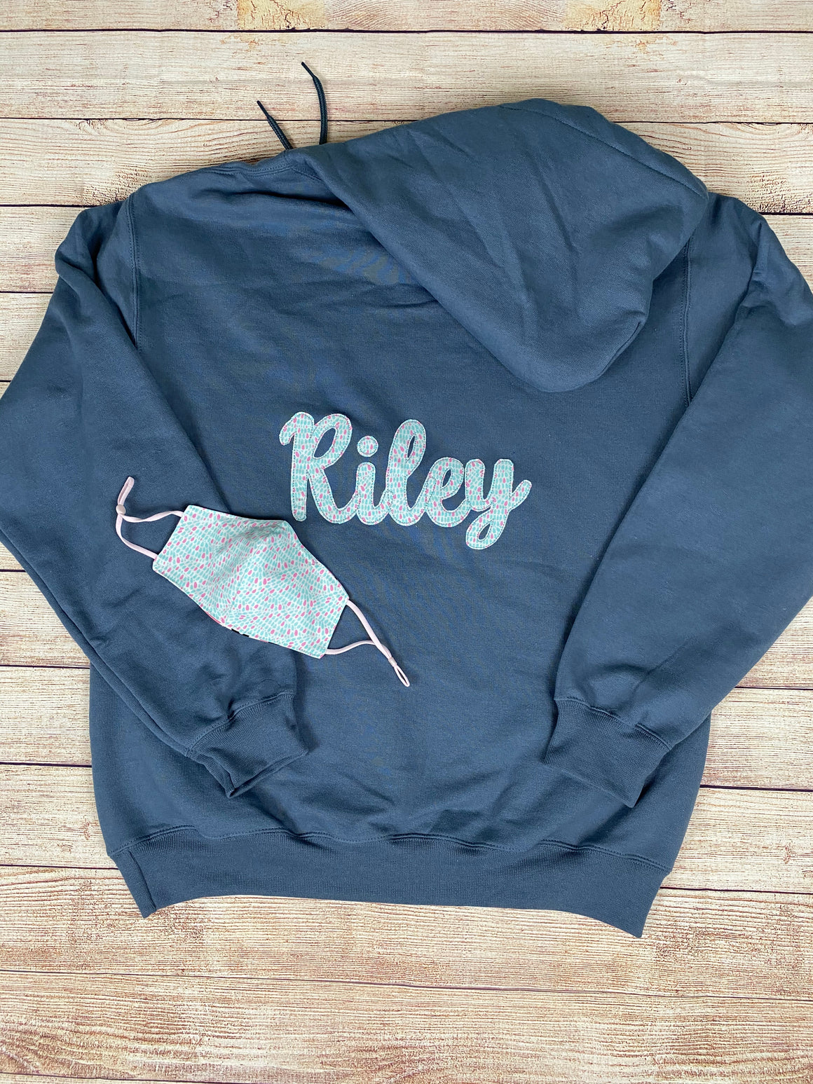 Personalized Hoodie and Matching Mask Sweatshirt Combo Monogram
