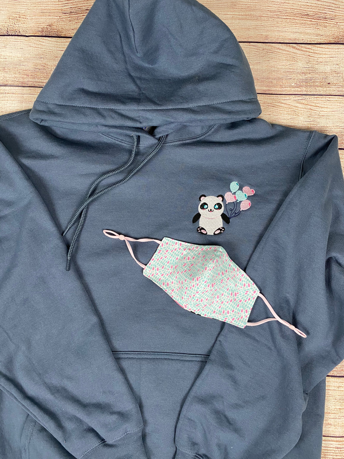 Personalized Hoodie and Matching Mask Sweatshirt Combo Monogram