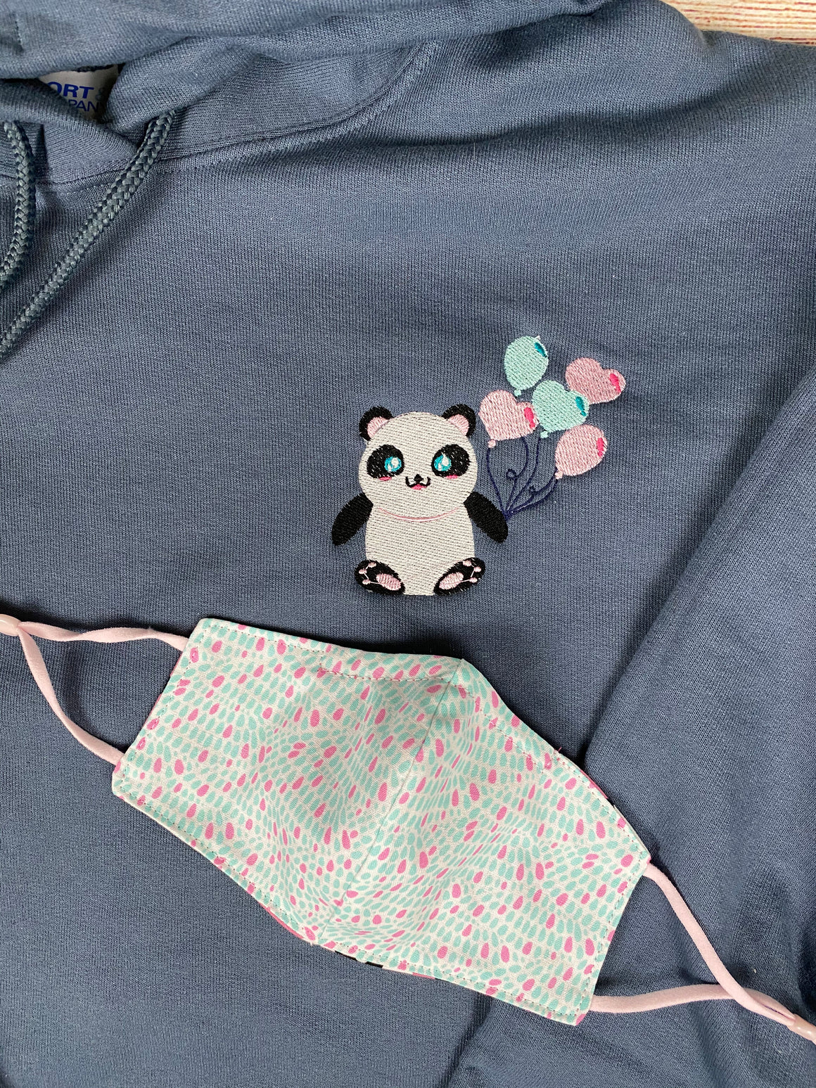 Personalized Hoodie and Matching Mask Sweatshirt Combo Monogram
