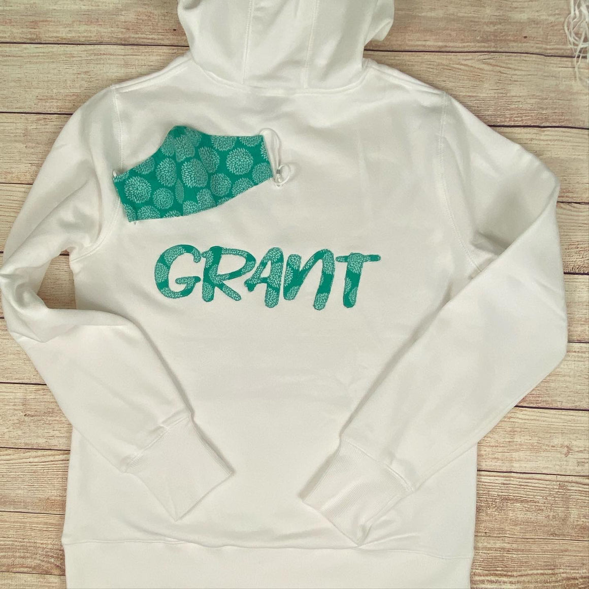 Personalized Hoodie and Matching Mask Sweatshirt Combo Monogram