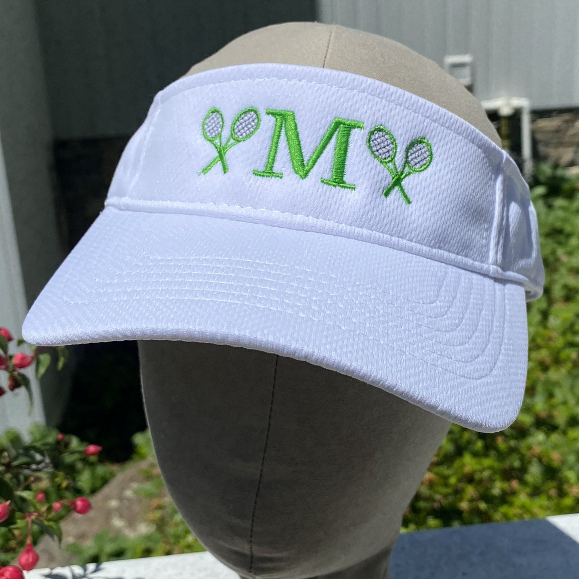 Tennis Visor Initial Monogram