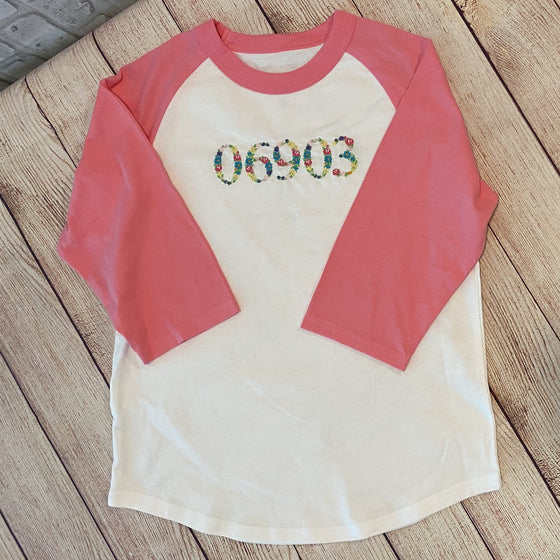 Kids Colorblock Baseball Raglan Jersey 3/4 Sleeve Tee T-Shirt