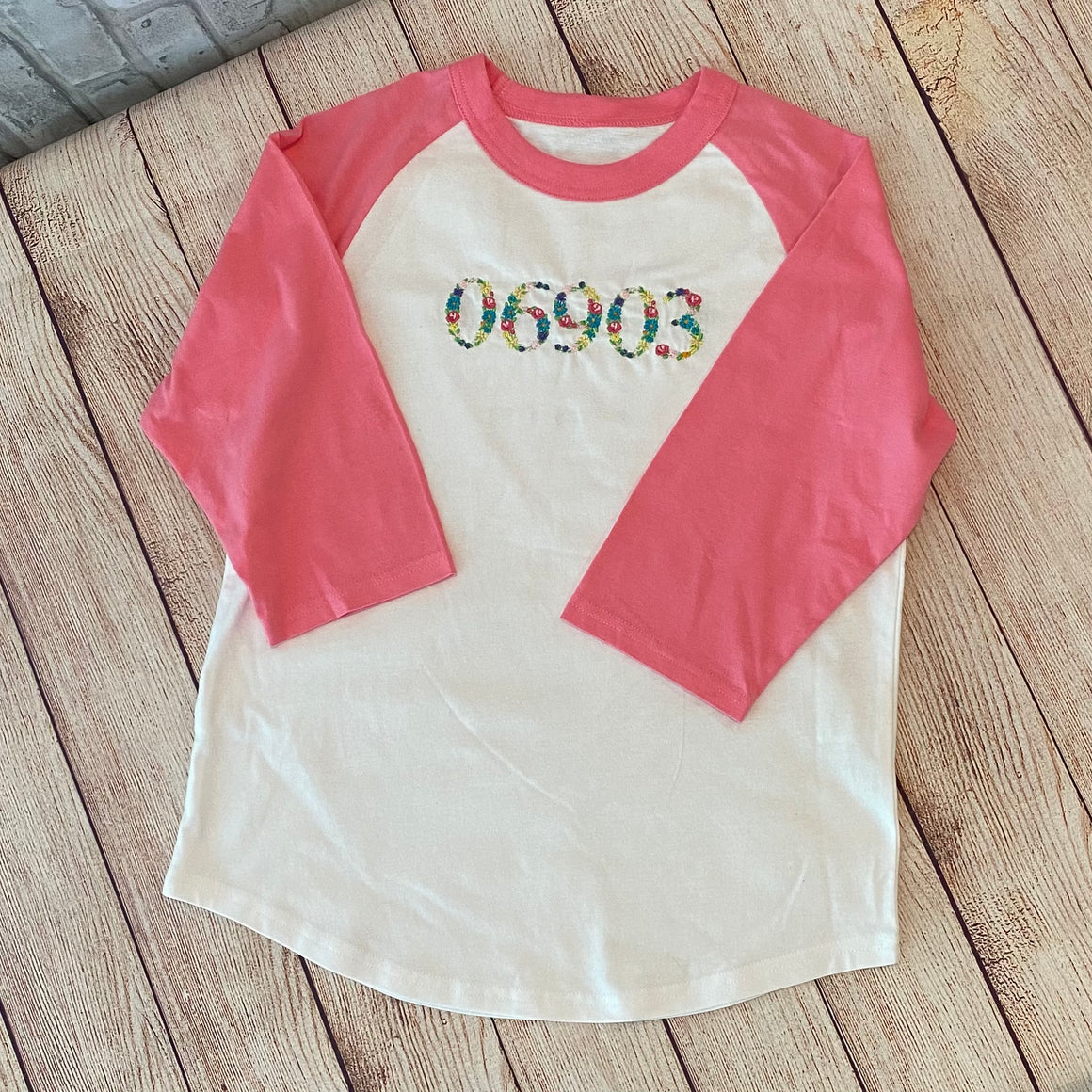 Kids Colorblock Baseball Raglan Jersey 3/4 Sleeve Tee T-Shirt