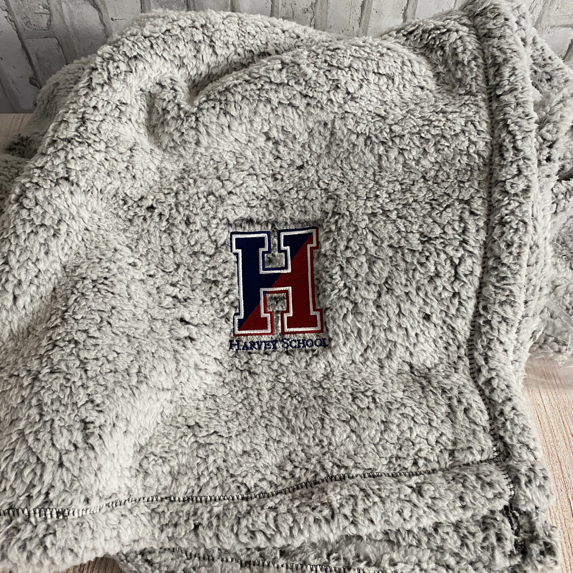 Harvey School Fuzzy Sherpa Blanket