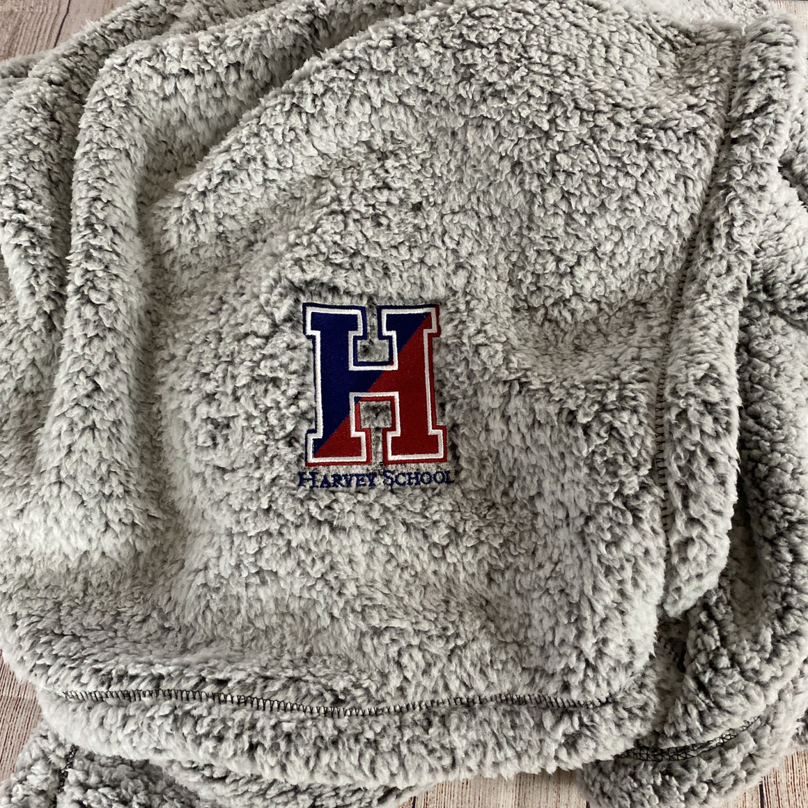 Harvey School Fuzzy Sherpa Blanket
