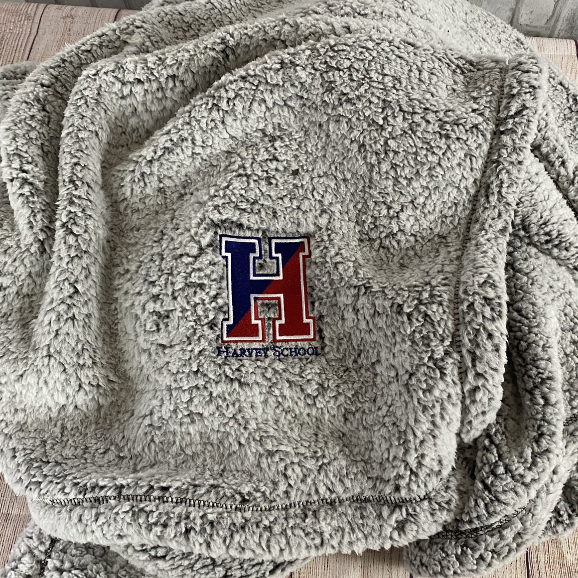 Harvey School Fuzzy Sherpa Blanket