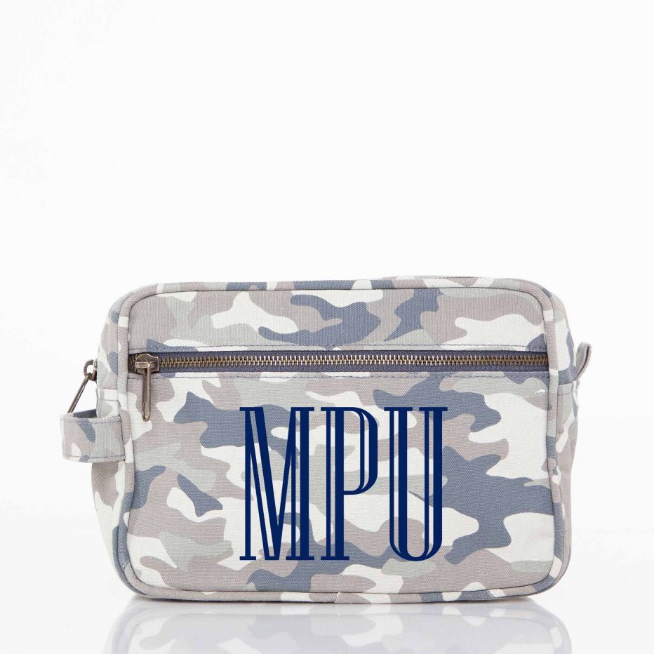 Monogrammed Tote Bag with Matching Dopp Kit