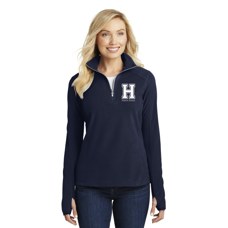 Harvey School Fitted Microfleece 1/2 Zip Pullover