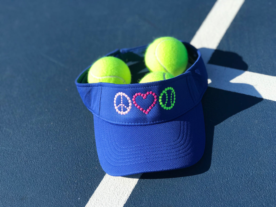 Peace, Love Tennis Visor