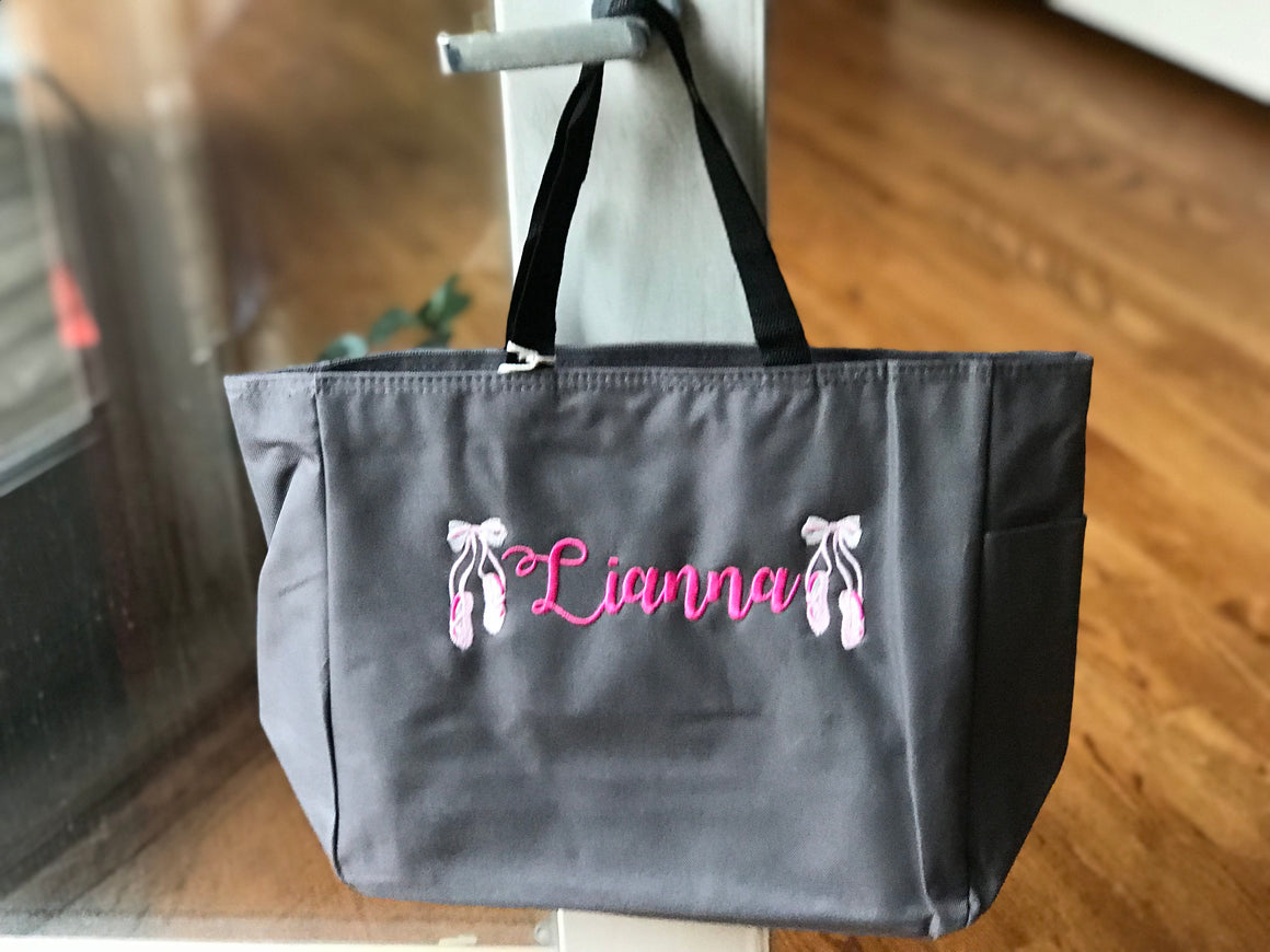 Personalized dance tote bag