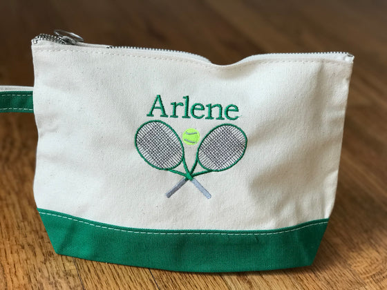 Classic Canvas Tennis Cosmetic Bag