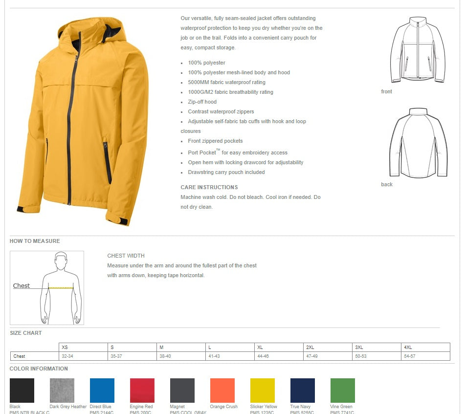 Norwalk Soccer Rain Jacket