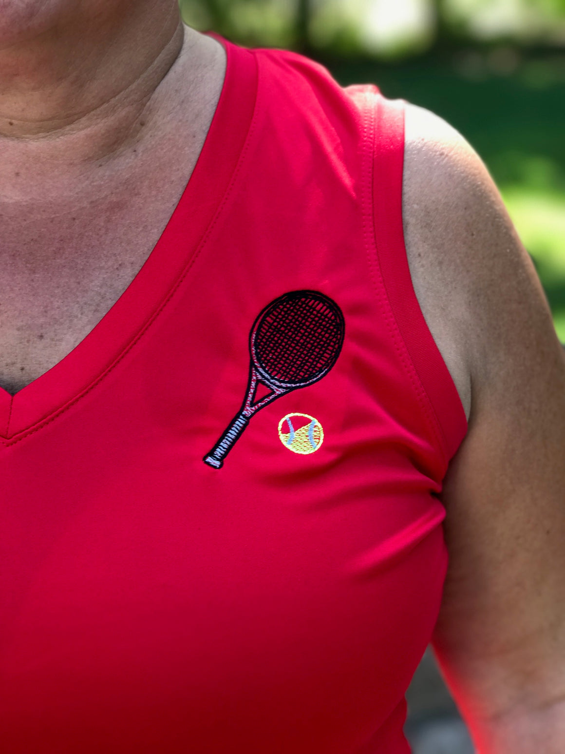 Tennis Performance Tank Crossed Racquets