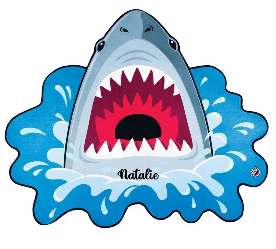 Personalized Shark Beach Towel